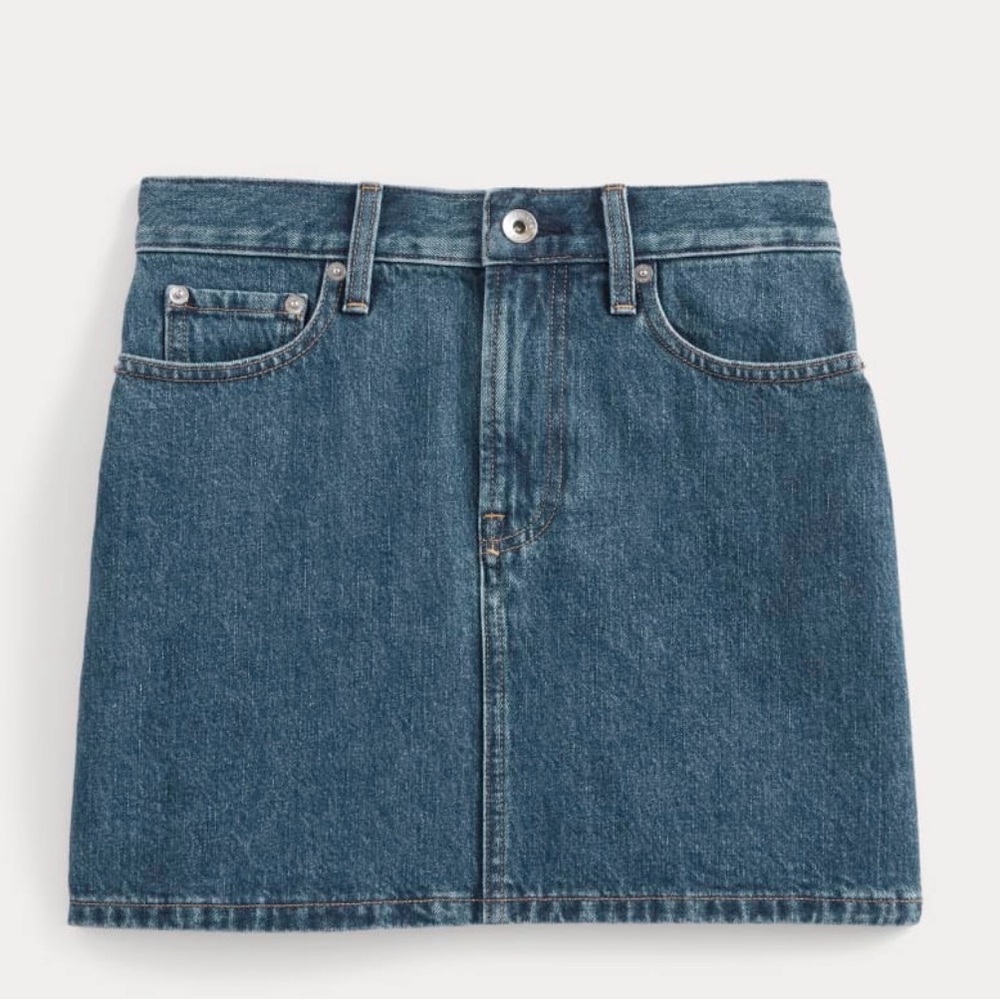 Everlane Blue Denim Mini Skirt - Picture 2 of 10